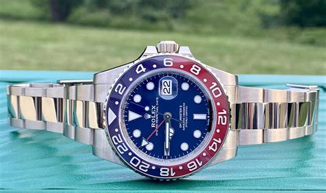 rolex white gold pepsi.